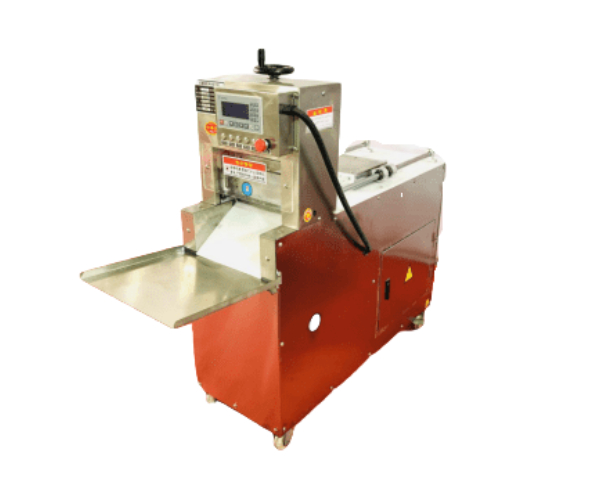 Frozen meat slicing machine